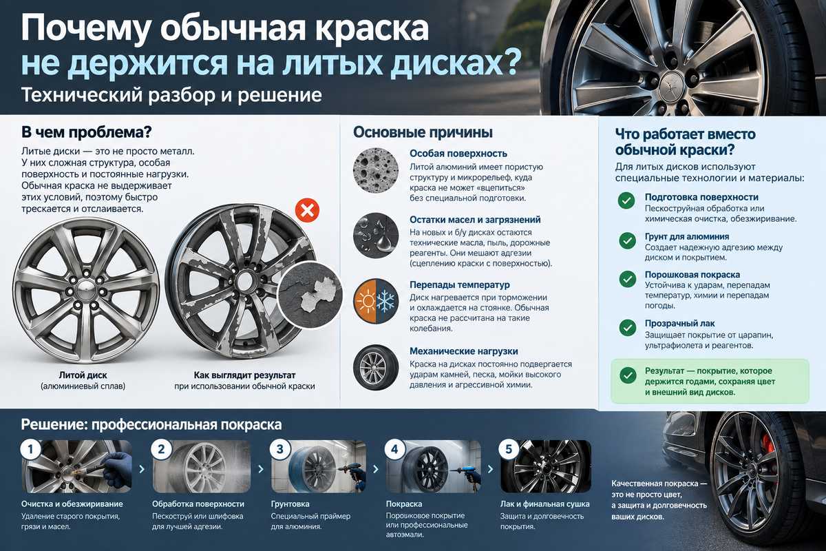 почему обычная краска не держится на дисках